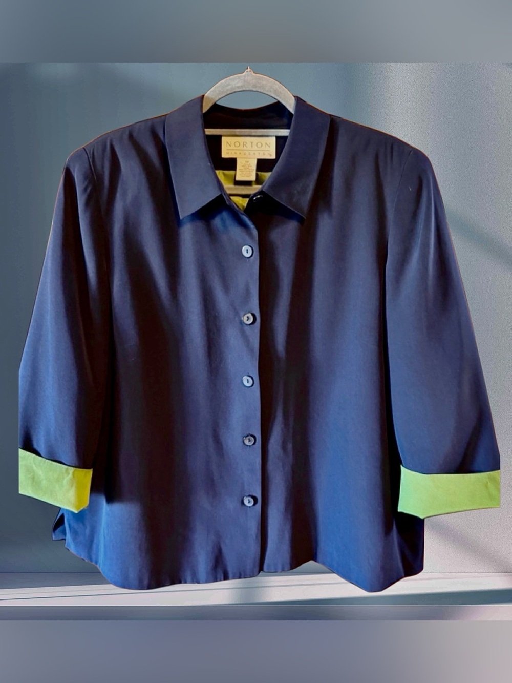 Norton Green Silk Blazer with polyester Lining size 12
